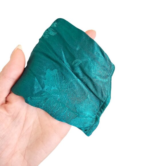 Lovers + Friends Emerald Green Satin Floral Long Sleeve Dress Sz M - Picture 4 of 12